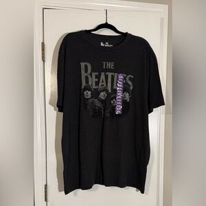 The Beatles Charcoal Graphic Tee classic crew neck cotton blend Christmas gift